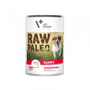 VETEXPERT Raw Paleo Puppy Monoprotein Wołowina - mokra karma dla szczeniąt - 400g