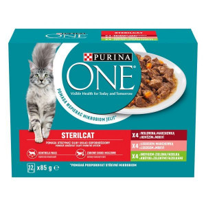 PURINA One Sterilcat mix smaków - mokra karma dla kota - 12 x 85g