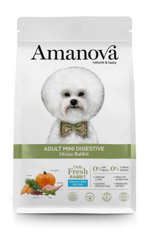 AMANOVA Adult Mini Digest Divine Rabbit - sucha karma dla psa - 2 kg