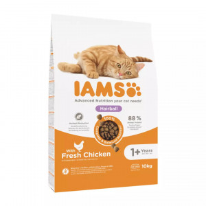 IAMS Advanced Nutrition Hairball Control - sucha karma dla kota - 10 kg