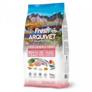 ARQUIVET Fresh Łosoś z indykiem - półwilgotna karma dla psa - 10 kg