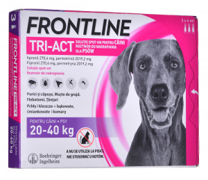 FRONTLINE Tri-act L 20-40 kg - Krople przeciw pasożytom dla psa - 3 x 4 ml