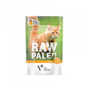 VETEXPERT Raw Paleo Adult Cat Indyk - mokra karma dla kota - 100g