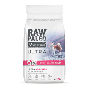 RAW PALEO Ultra Pork Medium & Large Adult - sucha karma dla psa - 10kg