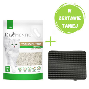 DIAMENTIQ Tofu Neutral Ultra clumping - żwirek roślinny - 4kg + GRATIS!