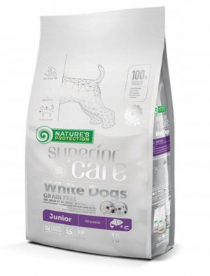 NATURE'S PROTECTION Superior Care White Dogs Grain Free Junior Łosoś - sucha karma dla psa - 10kg