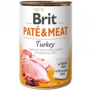 BRIT Paté & Meat Turkey - mokra karma dla psa - 400g