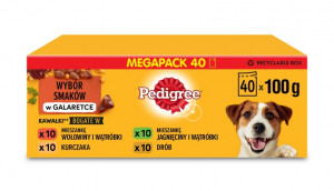 PEDIGREE PEDIGREE Vital Protection Adult Mix Smaków w galaretce - mokra karma dla dorosłych psów - 40x100 g