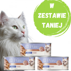 PET REPUBLIC PURE Adult tuńczyk - mokra karma dla kota - 3x80g