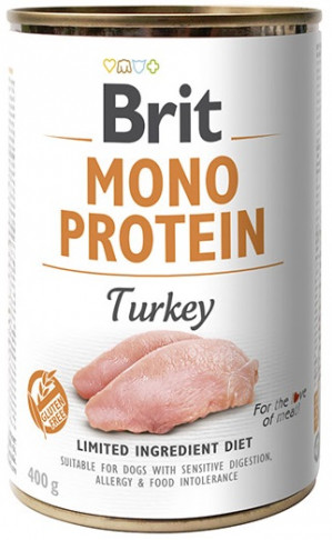 BRIT Mono Protein Turkey - mokra karma dla psa - 400g