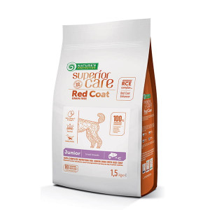 NATURE'S PROTECTION Superior Care Red Coat Grain Free Junior Small Łosoś z Krylem - sucha karma dla psa - 1,5kg