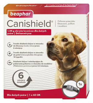 BEAPHAR Canishield L - obroża lecznicza z deltametryną dla psów - 65 cm