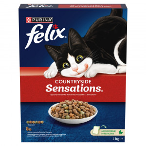 PURINA Felix Countryside Sensations Wołowina i kurczak z warzywami - sucha karma dla kota - 1kg