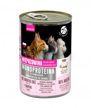 PET REPUBLIC Monoproteina Wieprzowina w sosie - mokra karma dla kota - 400 g