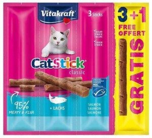 VITAKRAFT Cat Stick Łosoś - przysmak dla kota - 3+1 GRATIS!