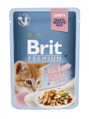 BRIT Premium Kitten Chicken fillets - mokra karma dla kota - 85g