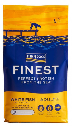 FISH4DOGS Finest Ocean White fish Large Adult - sucha karma dla psa - 1,5kg