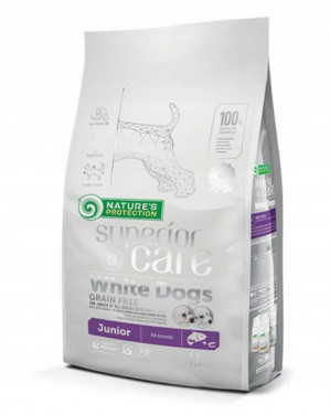 NATURE'S PROTECTION Superior Care White Dogs Grain Free Junior Łosoś - sucha karma dla psa - 1,5kg