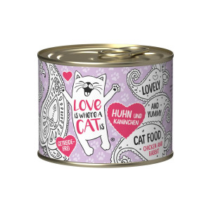 LOVE IS WHERE A CAT IS® Kurczak z królikiem - mokra karma dla kota - 200g 