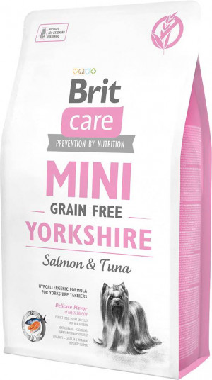 Brit Care Adult Mini Grain Free Yorkshire z łososiem i tuńczykiem - sucha karma dla psów dorosłych ras miniaturowych - 7 kg