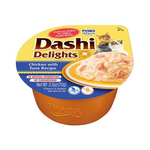 INABA DASHI DELIGHTS Kurczak z Tuńczykiem w bulionie - przysmak dla kota - 70 g