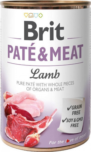 BRIT Paté & Meat Lamb - mokra karma dla psa - 400g