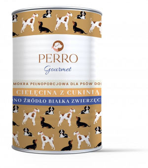 PERRO Gourmet Cielęcina z cukinią - mokra karma dla psa - 400g