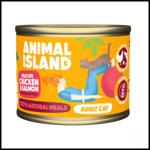 ANIMAL ISLAND Kurczak z łososiem - mokra karma dla kota - 200g