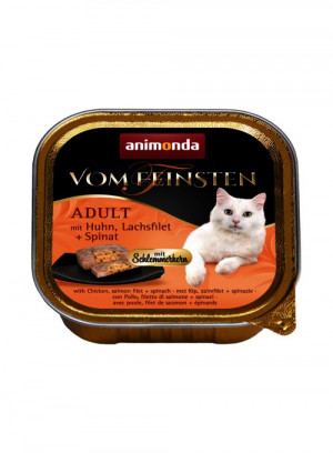ANIMONDA Vom Feinsten Adult Classic Cat kurczak z łososiem + szpinak 100 g