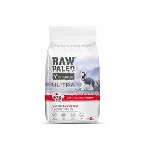 VETEXPERT Raw Paleo Ultra Medium&Large Puppy Wołowina - sucha karma dla szczeniąt - 2kg