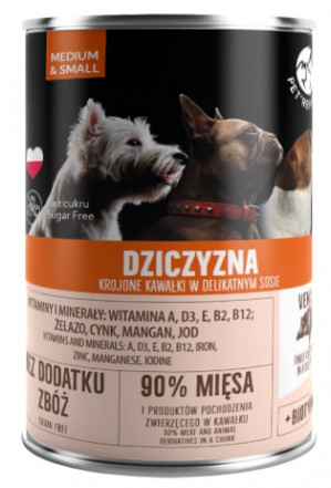 PET REPUBLIC Adult Medium & Small Dziczyzna - mokra karma dla psa - 400 g