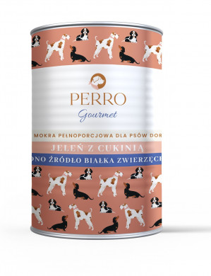PERRO Gourmet Jeleń z cukinią - mokra karma dla psa - 400g