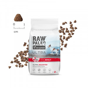 VETEXPERT Raw Paleo Ultra Mini Adult Wołowina - sucha karma dla psa - 2kg