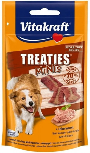 VITAKRAFT Treaties Minis z wątróbką - przysmak dla psa - 48 g