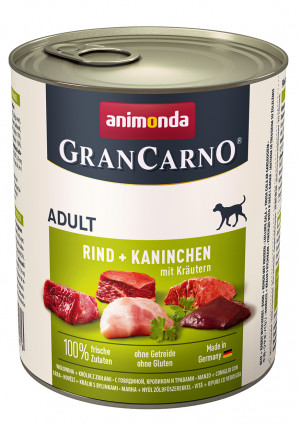 ANIMONDA Grancarno Adult wołowina, królik i zioła - mokra karma dla psa - 800 g