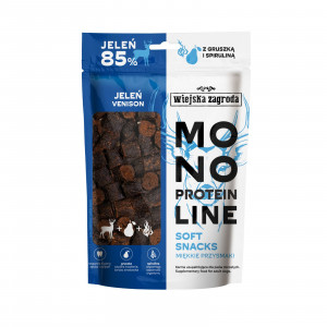 WIEJSKA ZAGRODA Monoprotein line Soft snacks Jeleń - przysmak dla psa - 115g