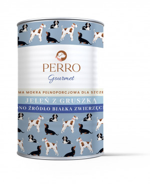 PERRO Gourmet Junior Jeleń z gruszką - mokra karma dla psa - 400g