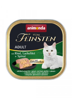 ANIMONDA Vom Feinsten Adult Classic Cat wołowina, łosoś szpinak - mokra karma dla kota - 100 g