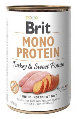 BRIT Mono Protein Turkey & Sweet potato - mokra karma dla psa - 400g