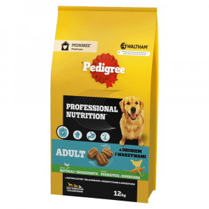 PEDIGREE Professional Nutrition Adult z Drobiem i warzywami, średnie i duże rasy - sucha karma dla psa - 12kg
