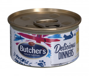 Butcher’s Delicious Dinners Cat z kurczakiem i indykiem - mokra karma dla kota w formie musu - puszka 85 g