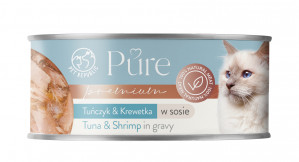 PET REPUBLIC Pure Tuńczyk & Krewetka w sosie - mokra karma dla kota - 80g