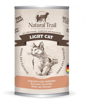 NATURAL TRAIL Light Cat Kurczak z krewetką - mokra karma dla kota - 400g