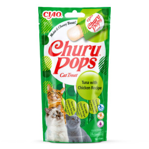 INABA Churu Pops Tuńczyk z kurczakiem - przysmak dla kota - 4x15 g