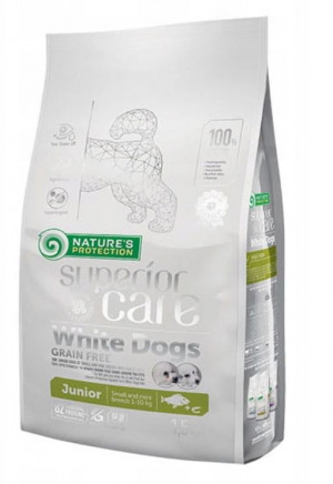 NATURE'S PROTECTION Superior Care White Dogs Grain Free Junior Small Białoryba - sucha karma dla psa - 1,5kg