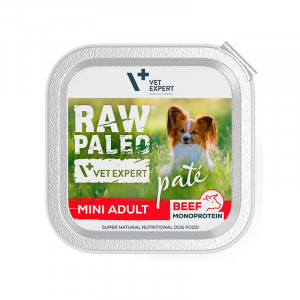 VETEXPERT Raw Paleo Pate Mini Adult Wołowina - mokra karma dla psa - 150g