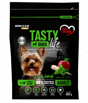 BIOFEED TASTY DOGS LIFE ADULT SMALL WITH LAMB 600G