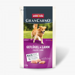 ANIMONDA Gran Carno Adult Drób z jagnięciną - sucha karma dla psa - 4kg + GRATIS