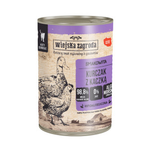 WIEJSKA ZAGRODA Kurczak z kaczką - mokra karma dla kota - 400g