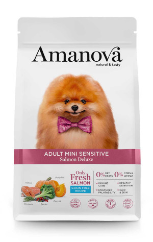 AMANOVA Adult Mini Sensitive Salmon Deluxe - sucha karma dla psa - 2 kg